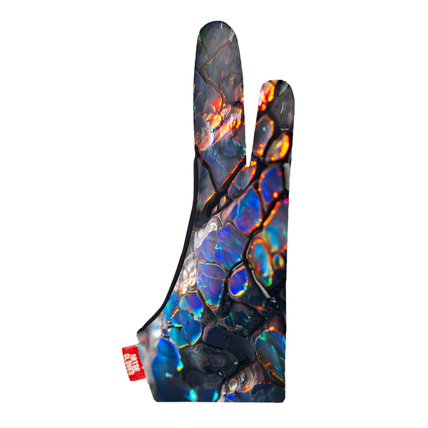 Artse gloves with two-finger anti-smudge black opal design, ideal for digital artists.