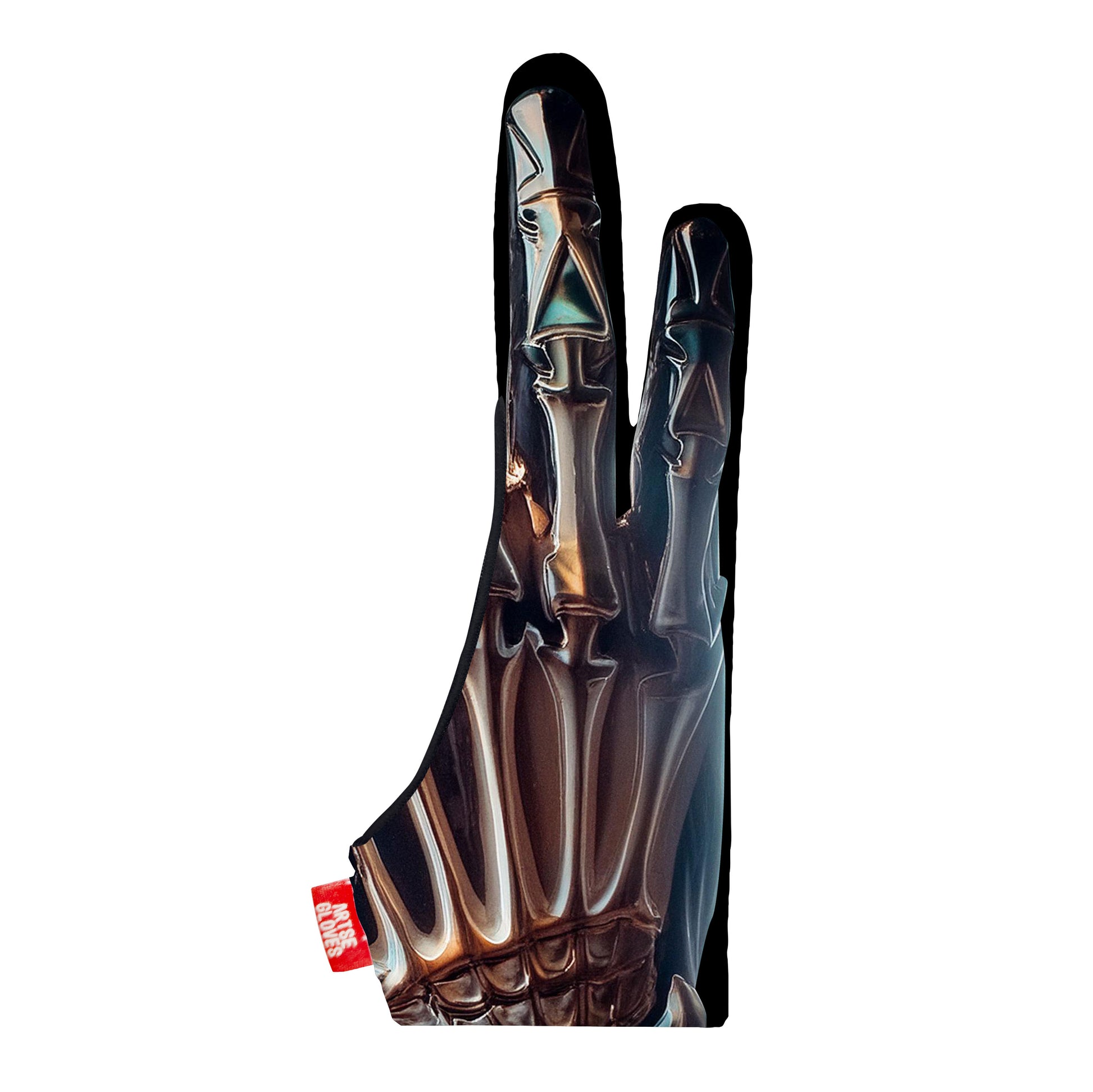 Artse gloves with two-finger anti-smudge robotic hand design, ideal for digital artists.
