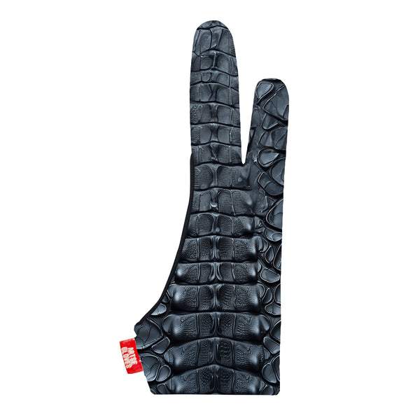 Artse gloves with two-finger anti-smudge crocodile skin design, ideal for digital artists.