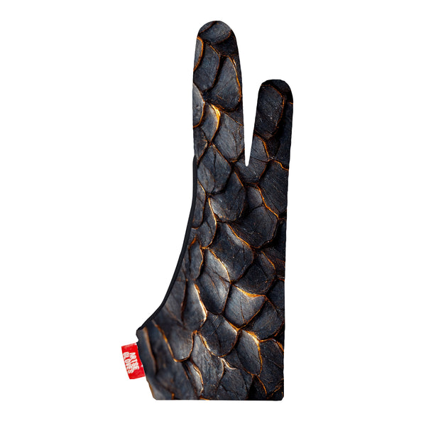 Artse gloves with two-finger anti-smudge dragon scales design, ideal for digital artists.