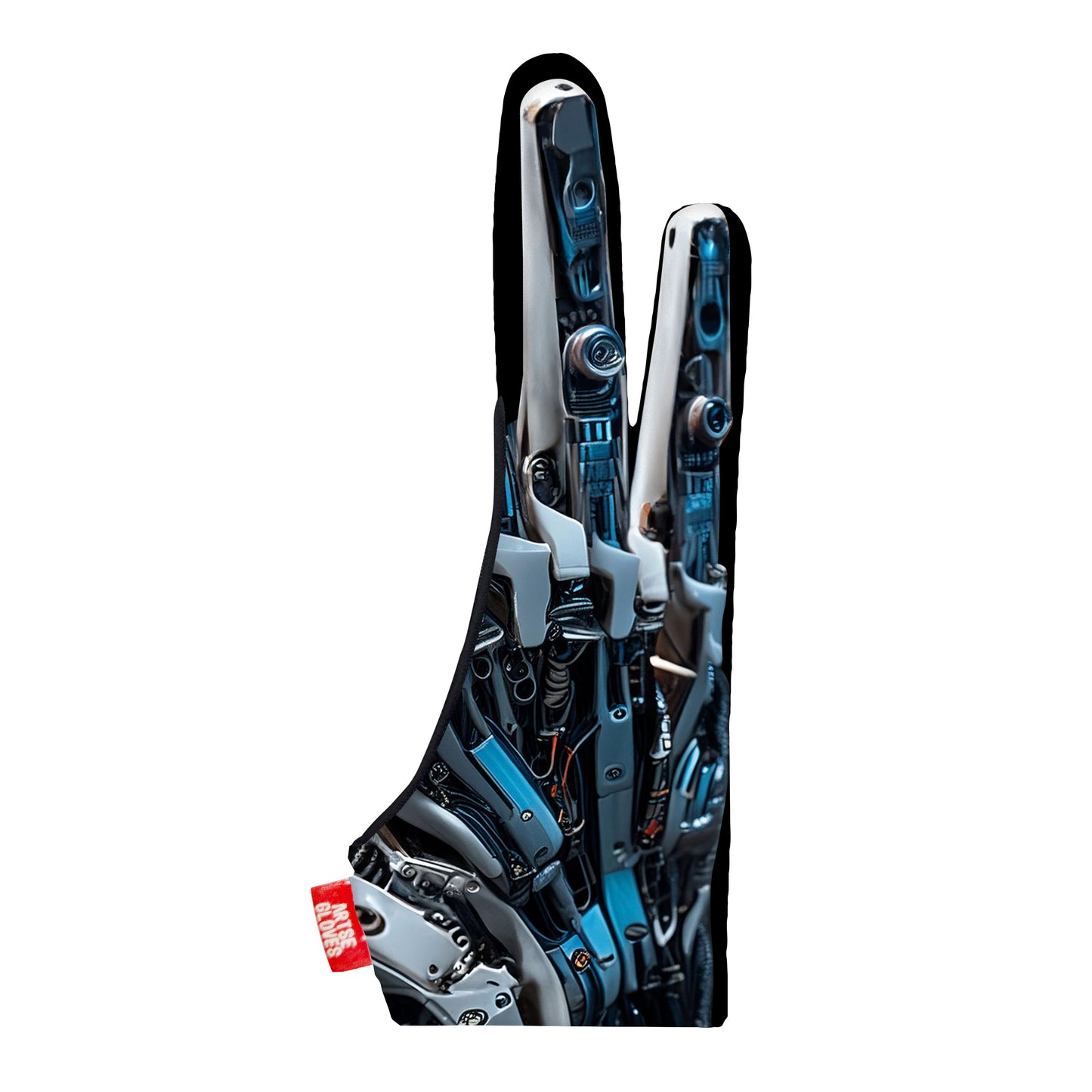 Artse gloves with two-finger anti-smudge robotic hand design, ideal for digital artists.