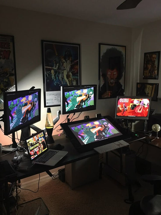 A setup for digital artists
