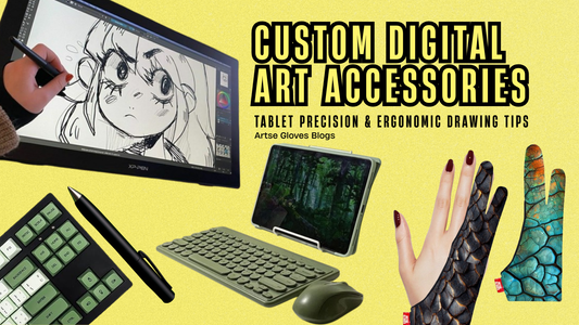 Artse Gloves Blog cover showing custom accessories for promoting precision and comfort.