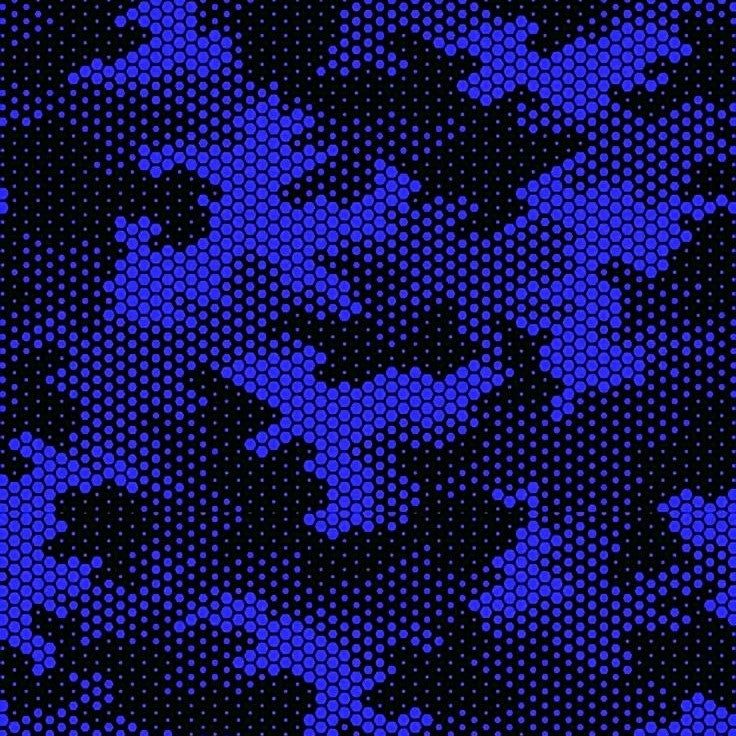 Blue Mosaic Camouflage Pattern Drawing Gloves for Tablet