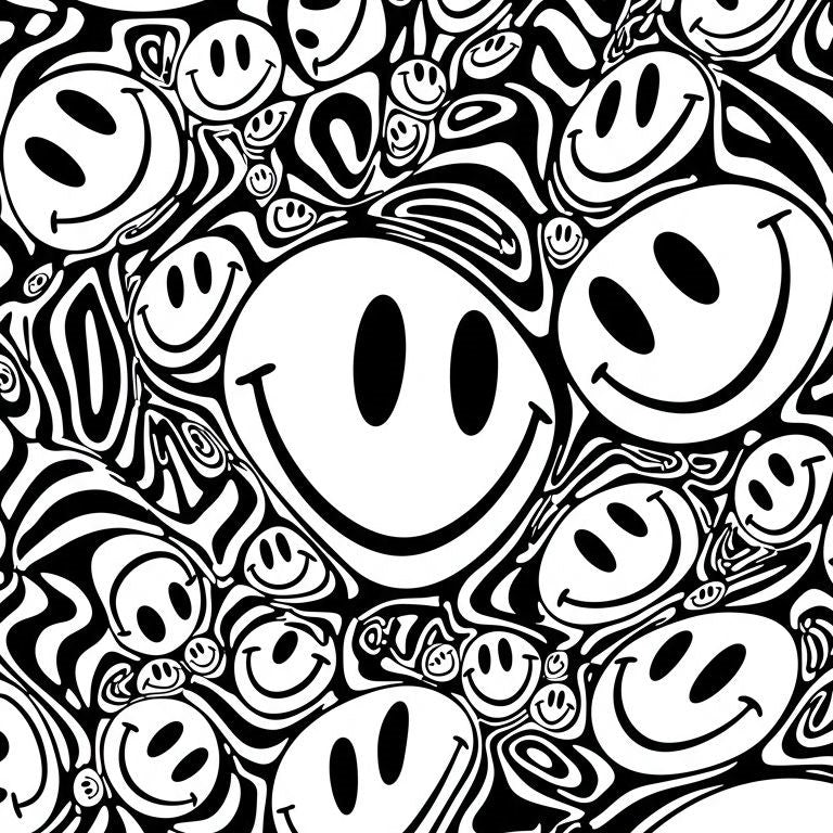 Smiley Pattern Drawing Gloves for Tablet