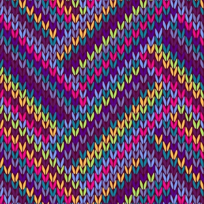 Multicolored Zigzag Pattern Drawing Gloves for Tablet