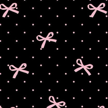 Coquette Ribbon Pattern Drawing Gloves for Tablet