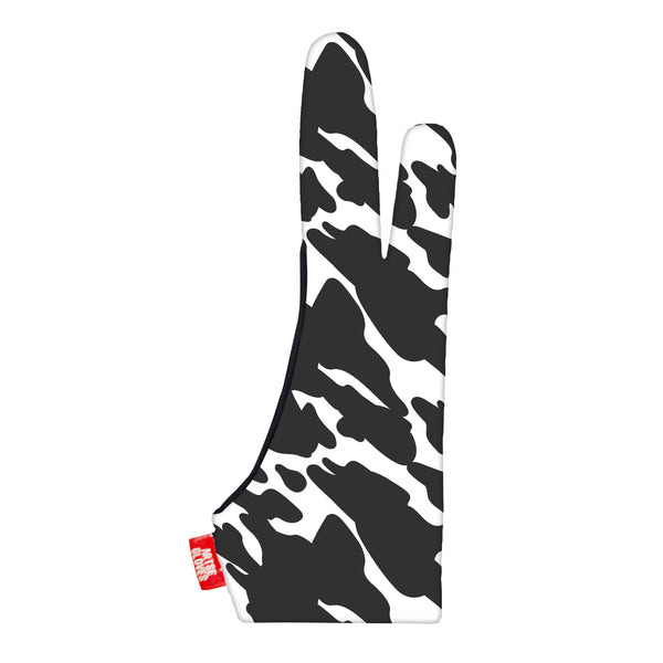 Artse gloves with two-finger anti-smudge black and whote abstract pattern design, ideal for digital artists.