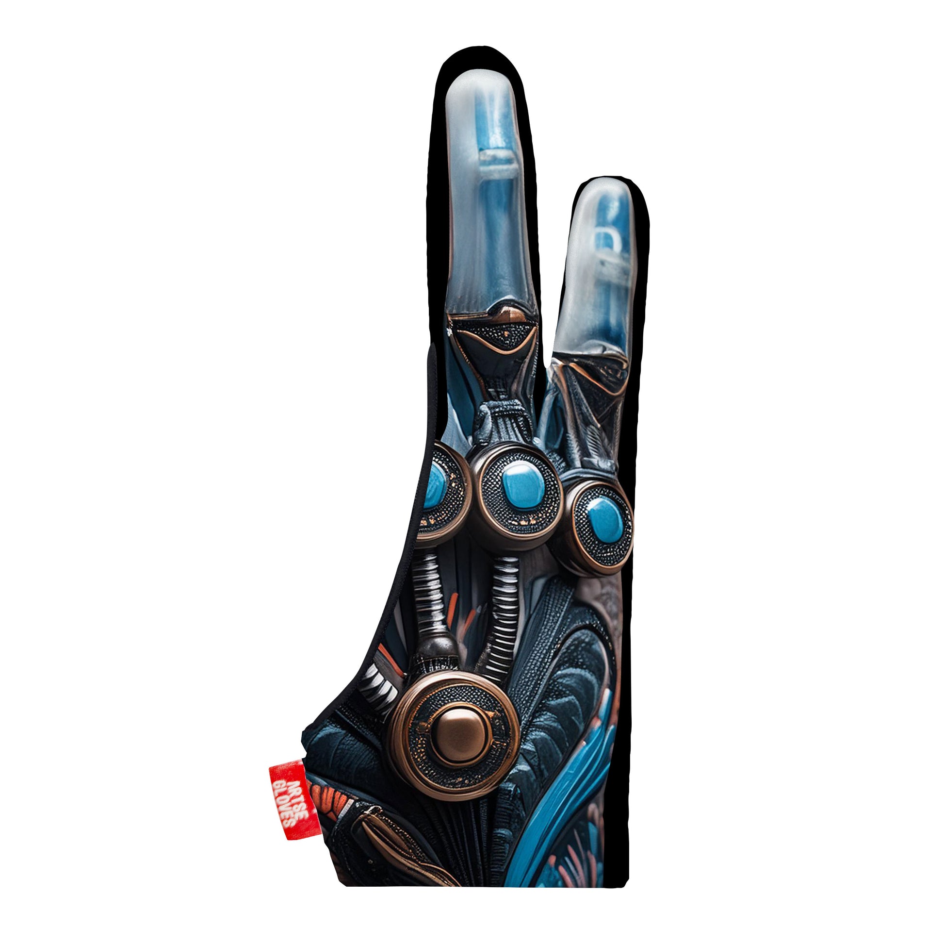 Artse gloves with two-finger anti-smudge robotic hand design, ideal for digital artists.