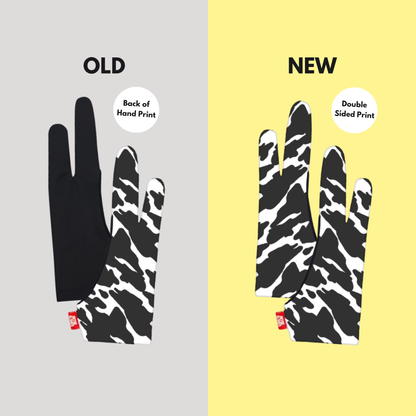 Black White Abstract Pattern Drawing Gloves for Tablet