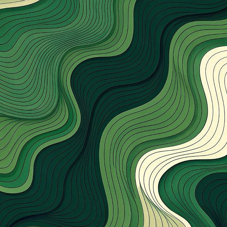 Wavy pattern with green and white colors