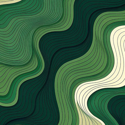 Wavy pattern with green and white colors
