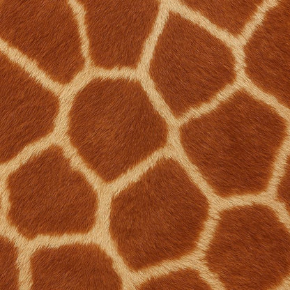 Close-up of a giraffe pattern with brown patches and white lines.