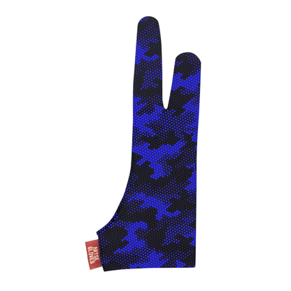 Blue Mosaic Camouflage Pattern Drawing Gloves for Tablet