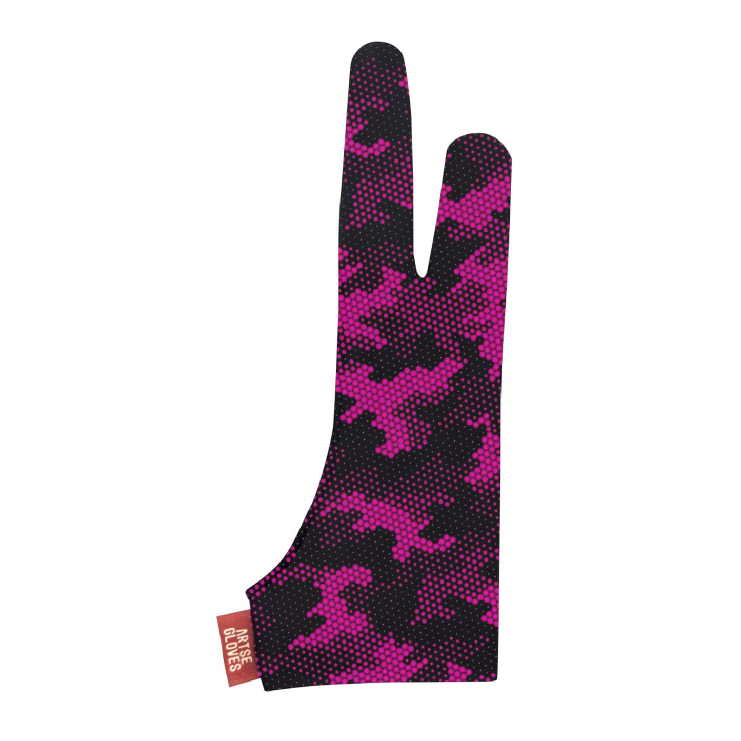 Black Pink Mosaic Camouflage Pattern Drawing Gloves for Tablet