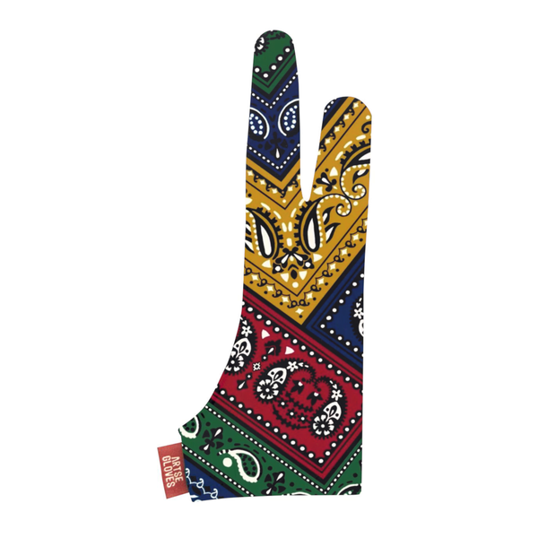 Multi-colored Bandana Pattern Drawing Gloves for Tablet