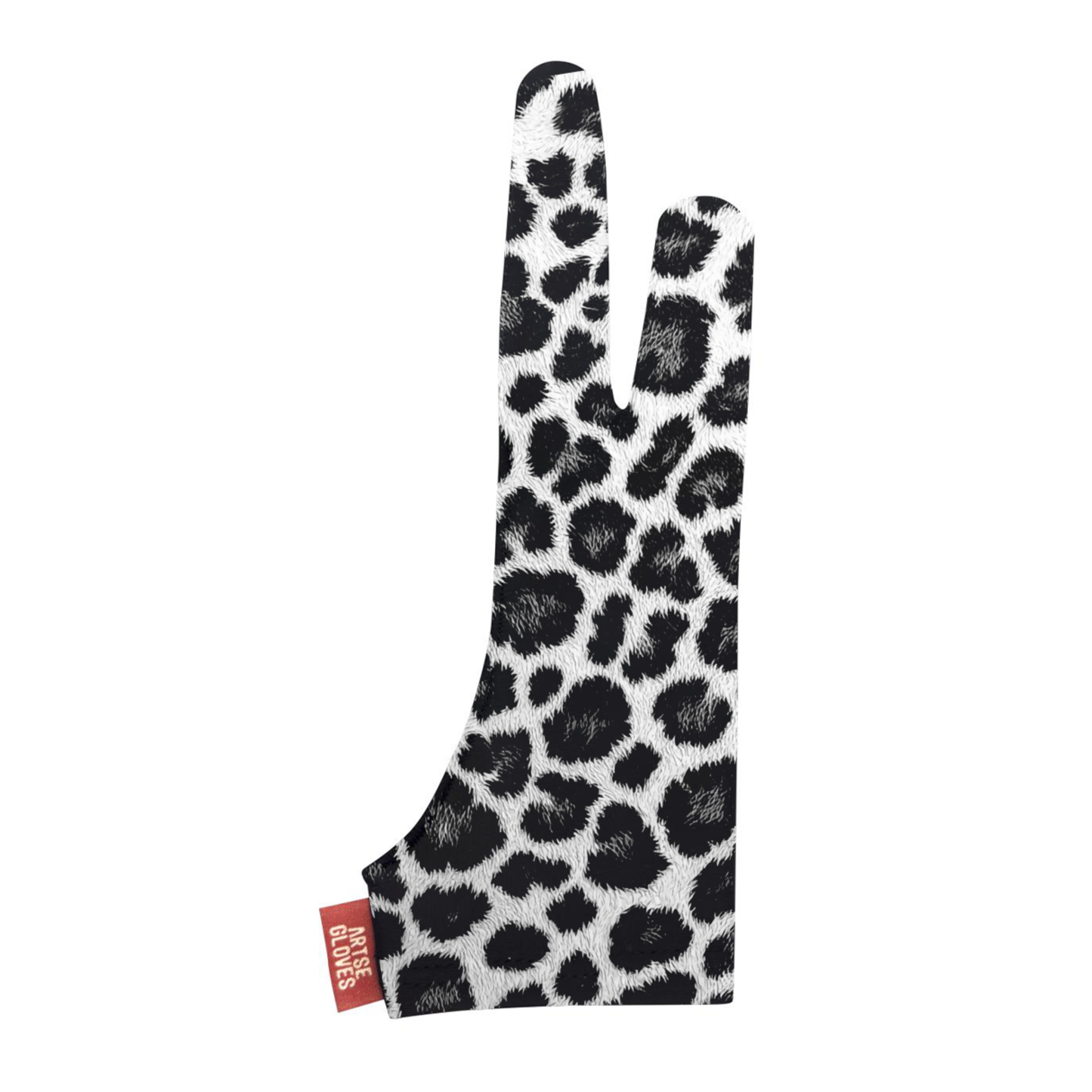 White Leopard Pattern Drawing Gloves for Tablet