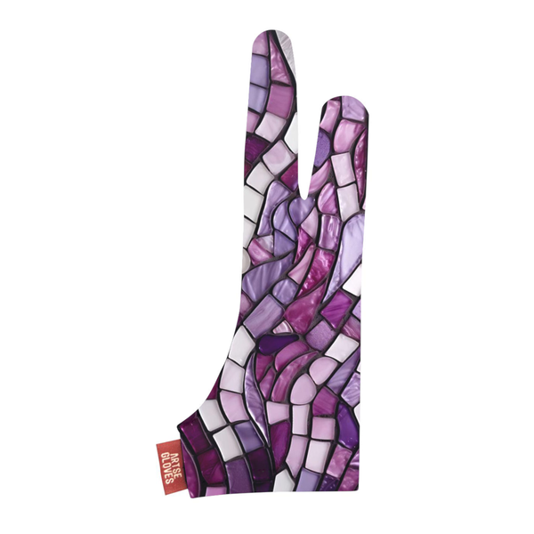 Plum Glass tile mosaic Textured Drawing Gloves for Tablet
