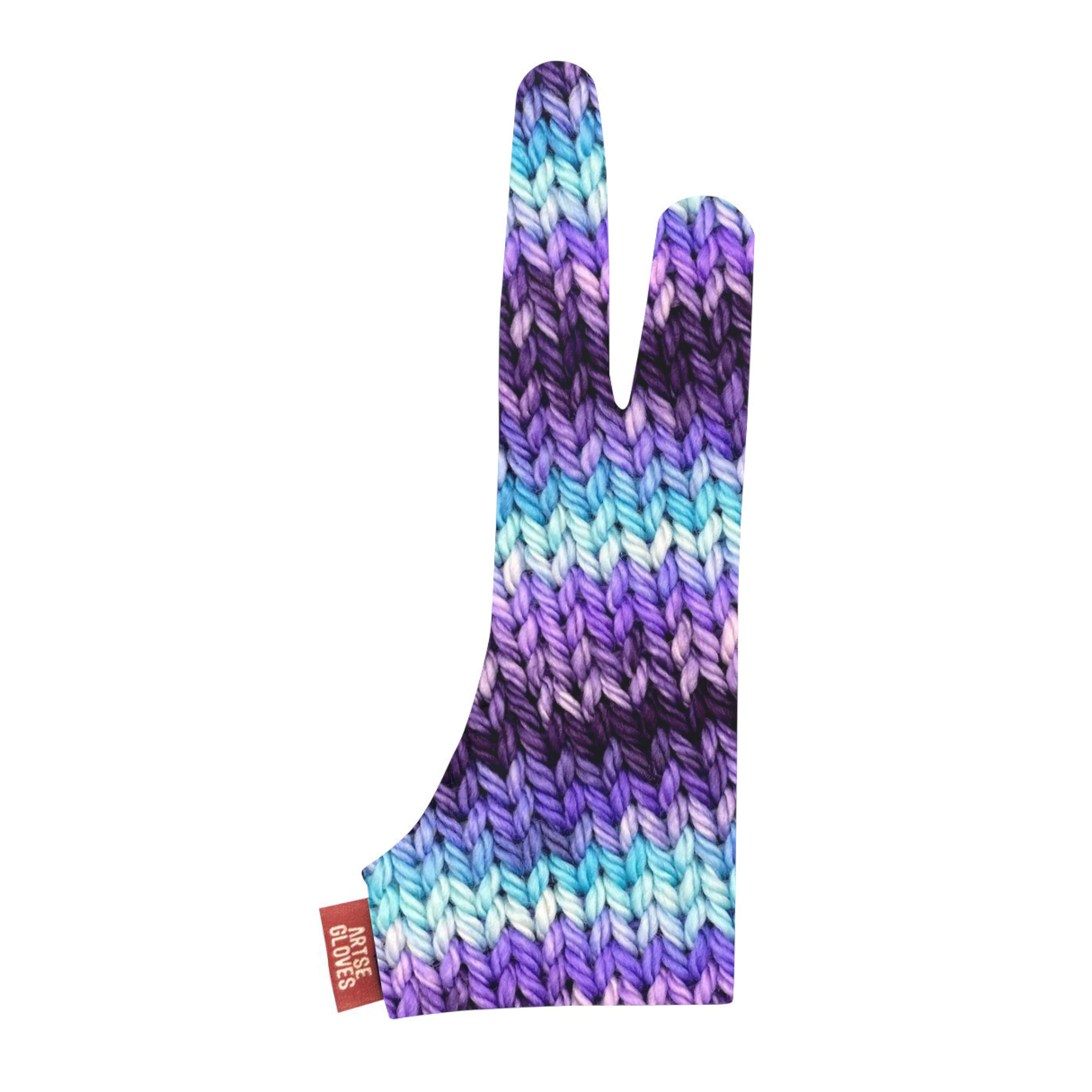 Purple Knitted Pattern Drawing Gloves for Tablet