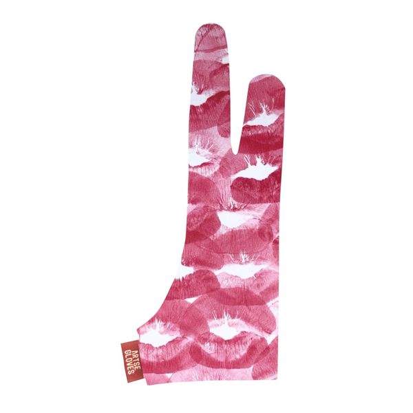 Lipstick Stain Pattern Drawing Gloves for Tablet